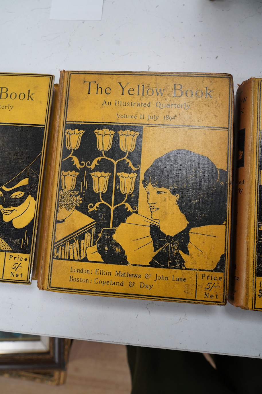 Four volumes of The Yellow Book; I, II, III and IV, pub. John Lane. Condition - fair, some wear and staining, damage to the spines and bindings loose